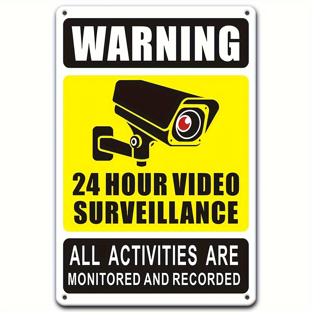 Photography Exhibition - 24/7 Video Surveillance Warning Sign -
