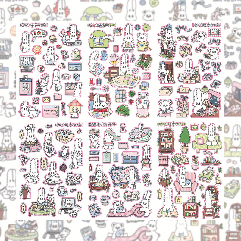 Photography Magazine - Korean Cute Kawaii Cartoon Rabbit Stickers