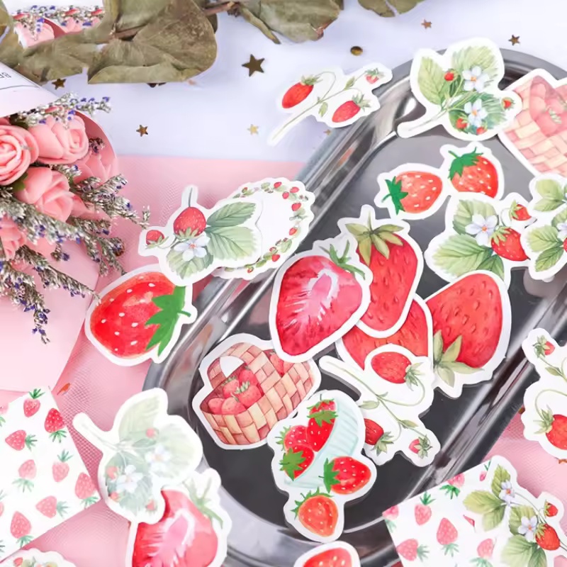 45Pcs Fruit Strawberry Box Sti - Photography Magazine 评论和价格