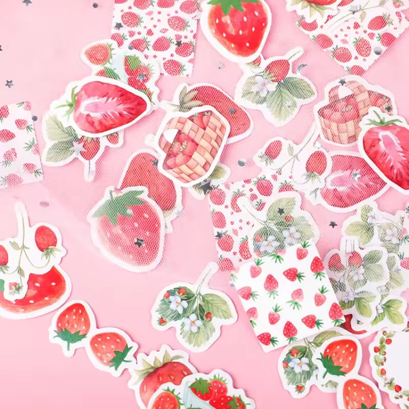 45Pcs Fruit Strawberry Box Sti - Photography Magazine 评论和价格