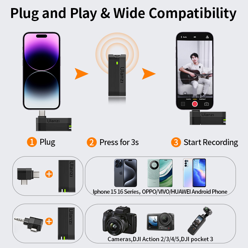 Ulanzi A100 Microphone Smartph - Photography Xiaomi 评论和价格