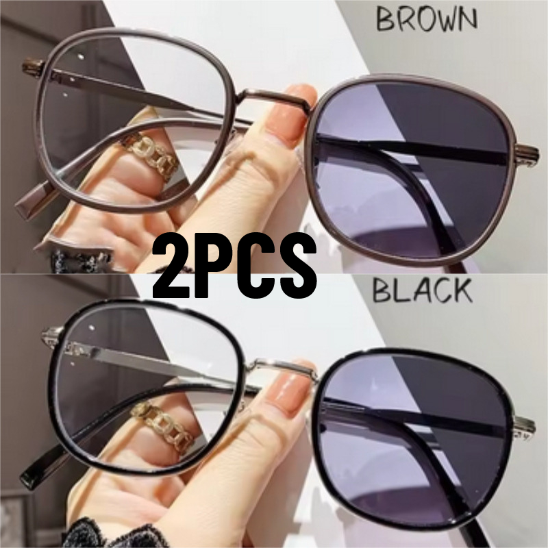 2 Pairs of Retro Square Metal  - Photography Street 评论和价格