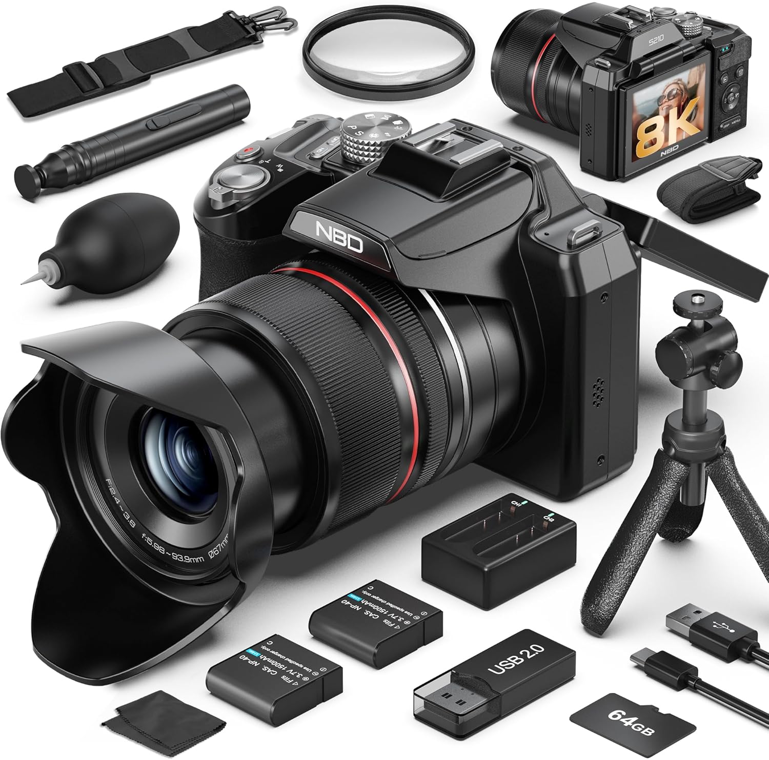 Professional 8K 64MP Photograp - Photography Zoom 评论和价格