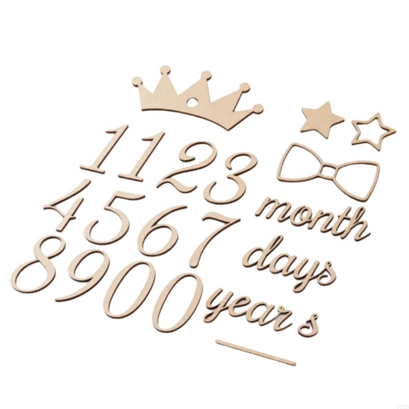 Baby Month Milestones Wooden N - Photography Word 评论和价格