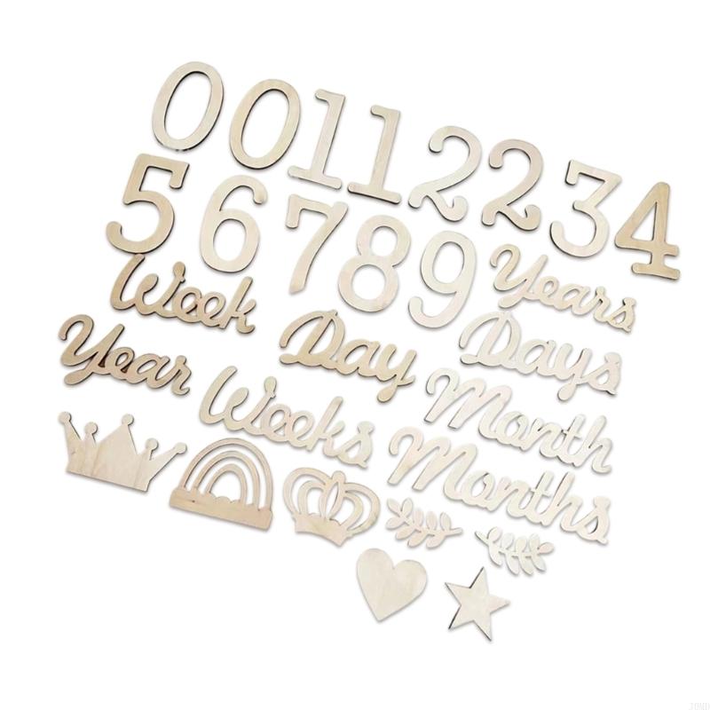 Baby Month Milestones Wooden N - Photography Word 评论和价格