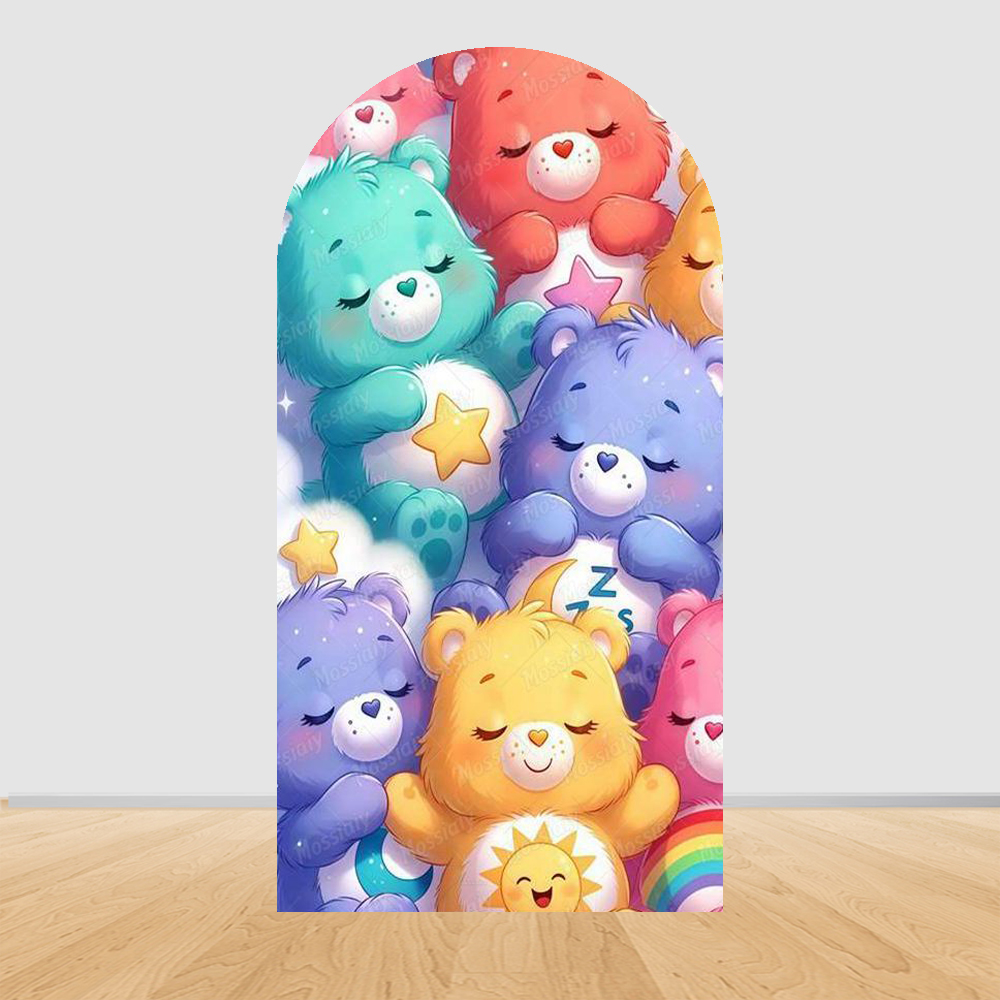 Cute Rainbow Bear Arch Backdro - Photography Composition 评论和价格