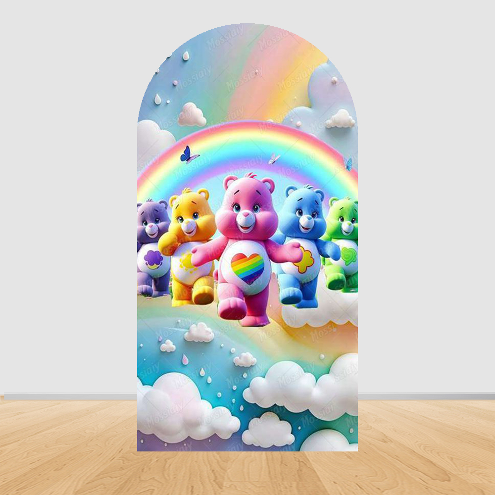 Cute Rainbow Bear Arch Backdro - Photography Composition 评论和价格