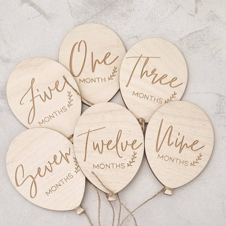 Wooden Milestone Baby Balloon  - Photography Word 评论和价格