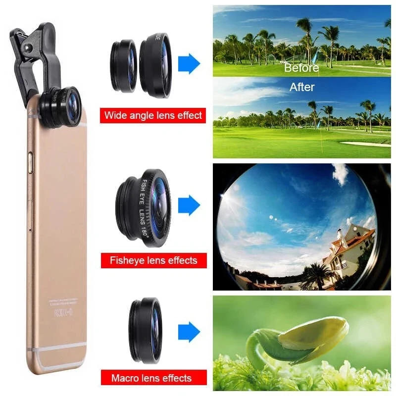 3in1 Fisheye Wide Angle Micro  - Photography Xiaomi 评论和价格
